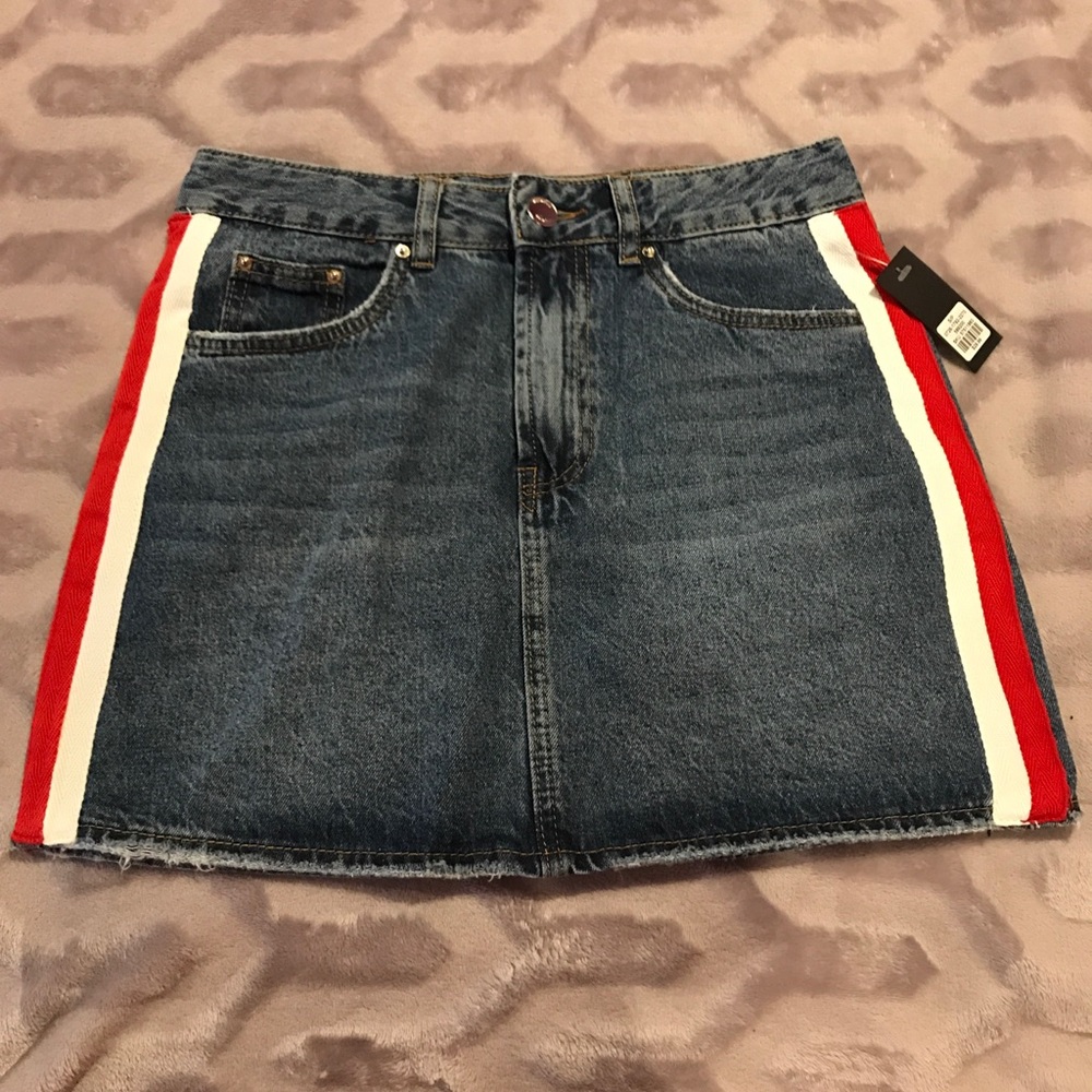 Red/White Striped Skirt